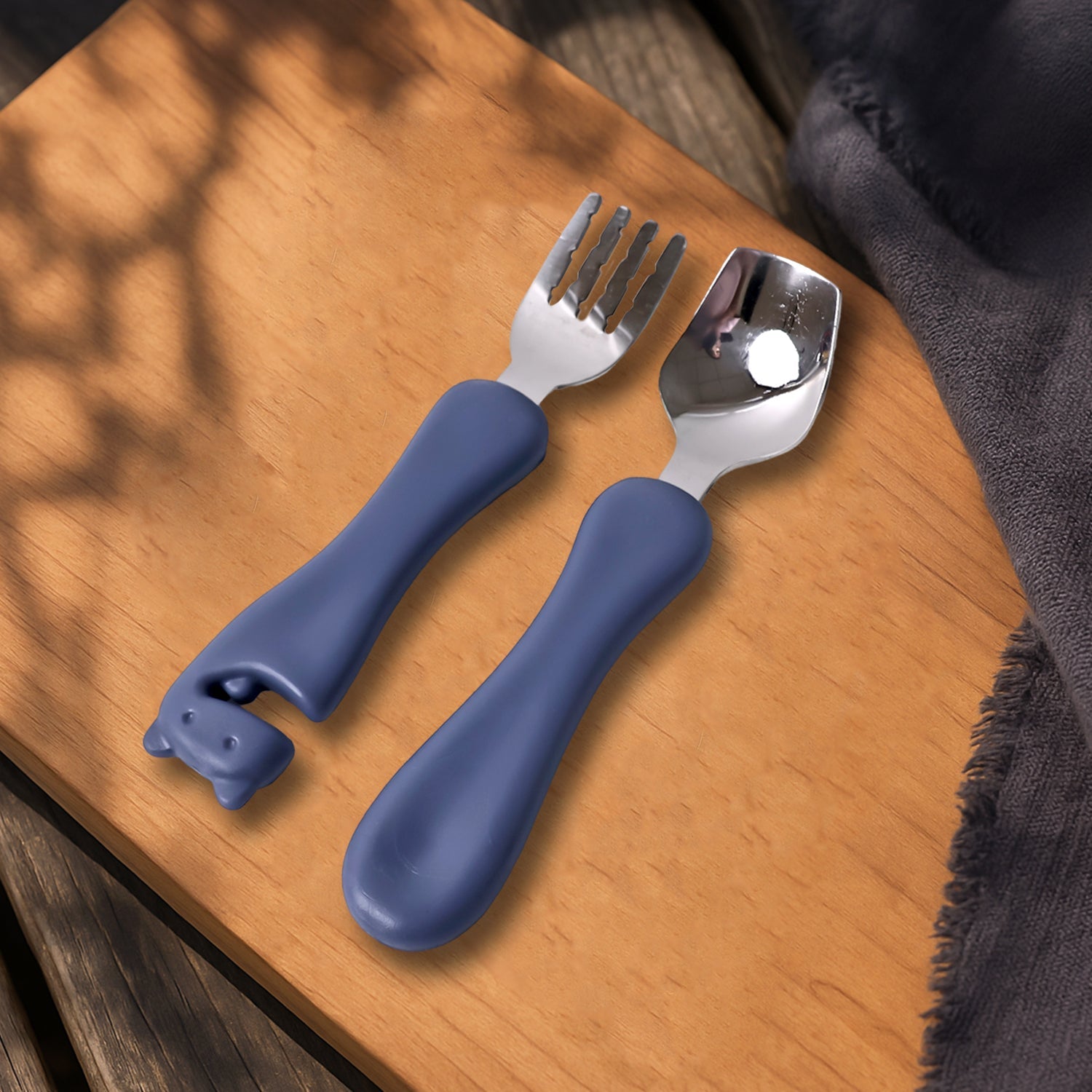 Supermom Foodie Stainless Steel Spoon & Fork (2 Pc Set) Supermom Foodie Stainless Steel Spoon & Fork (2 Pc Set)
